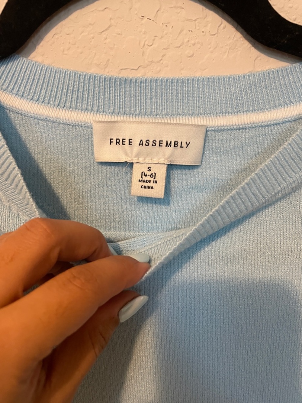 Light Blue Crewneck Sweater - Women's Classic Pullover - Picture 7 of 9